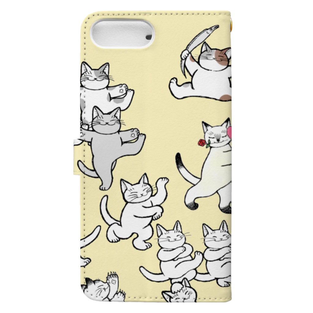 mikepunchの猫に感謝 Book-Style Smartphone Case :back