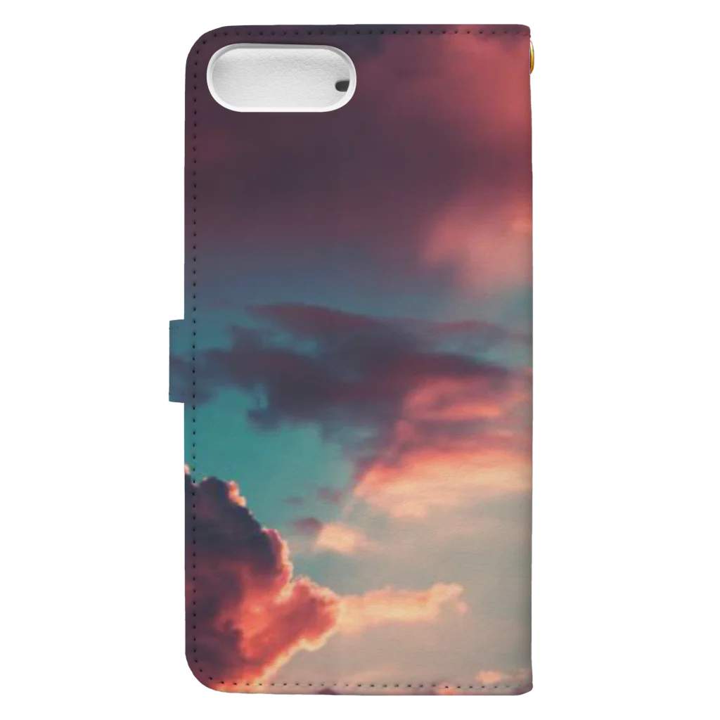 cakeefrecklesの夕焼雲 Book-Style Smartphone Case :back