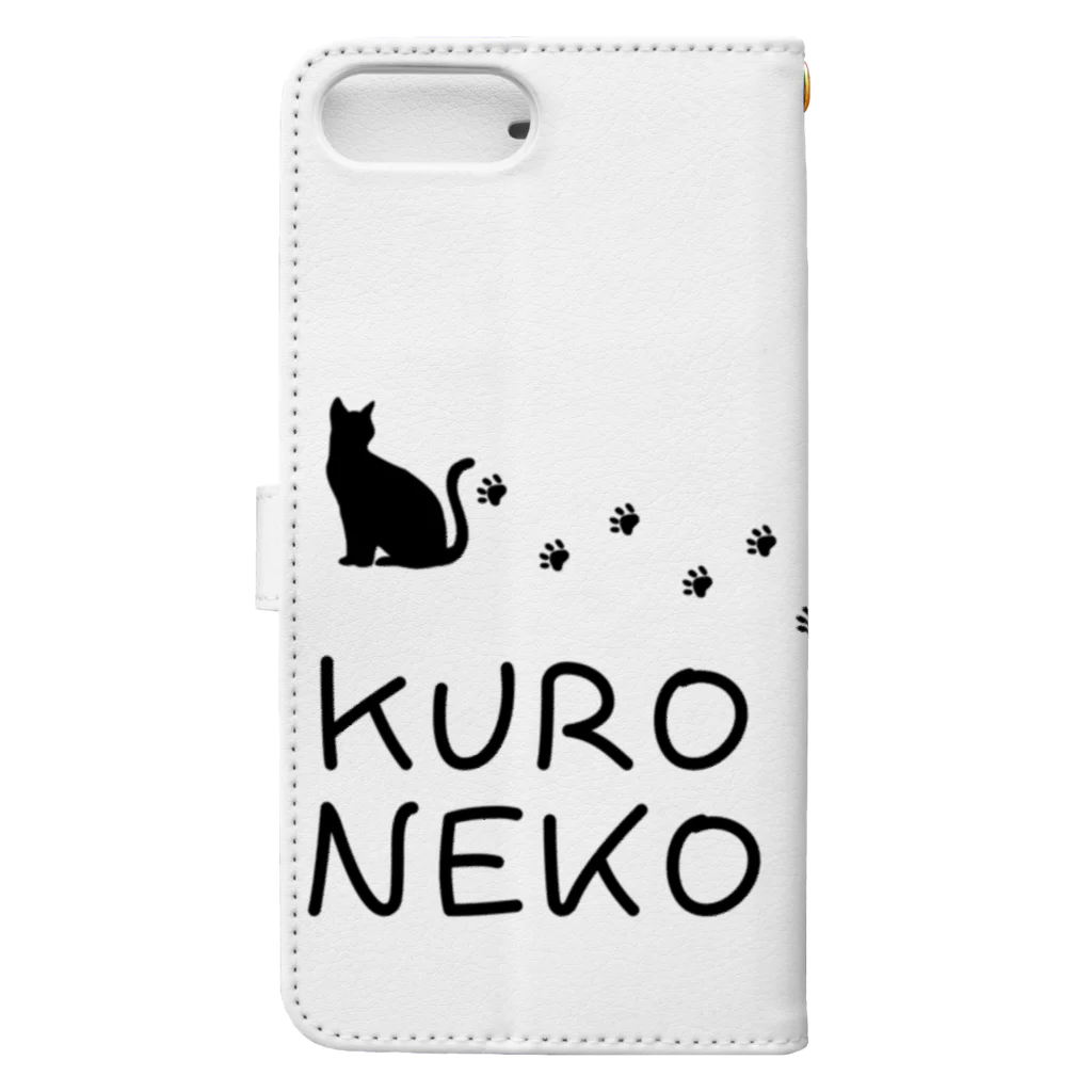 村人A。のKURONEKOグッズ Book-Style Smartphone Case :back