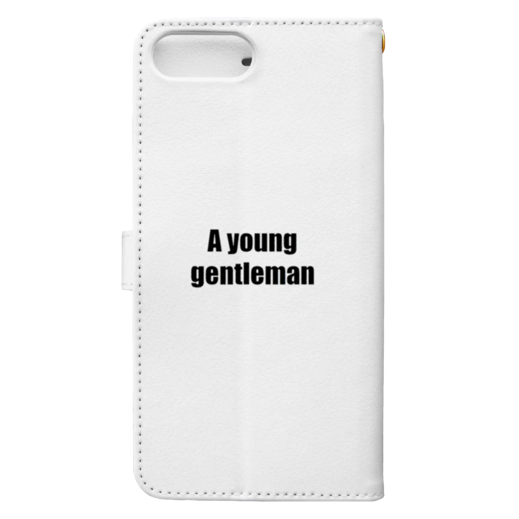 marukomekunのA young gentleman Book-Style Smartphone Case :back