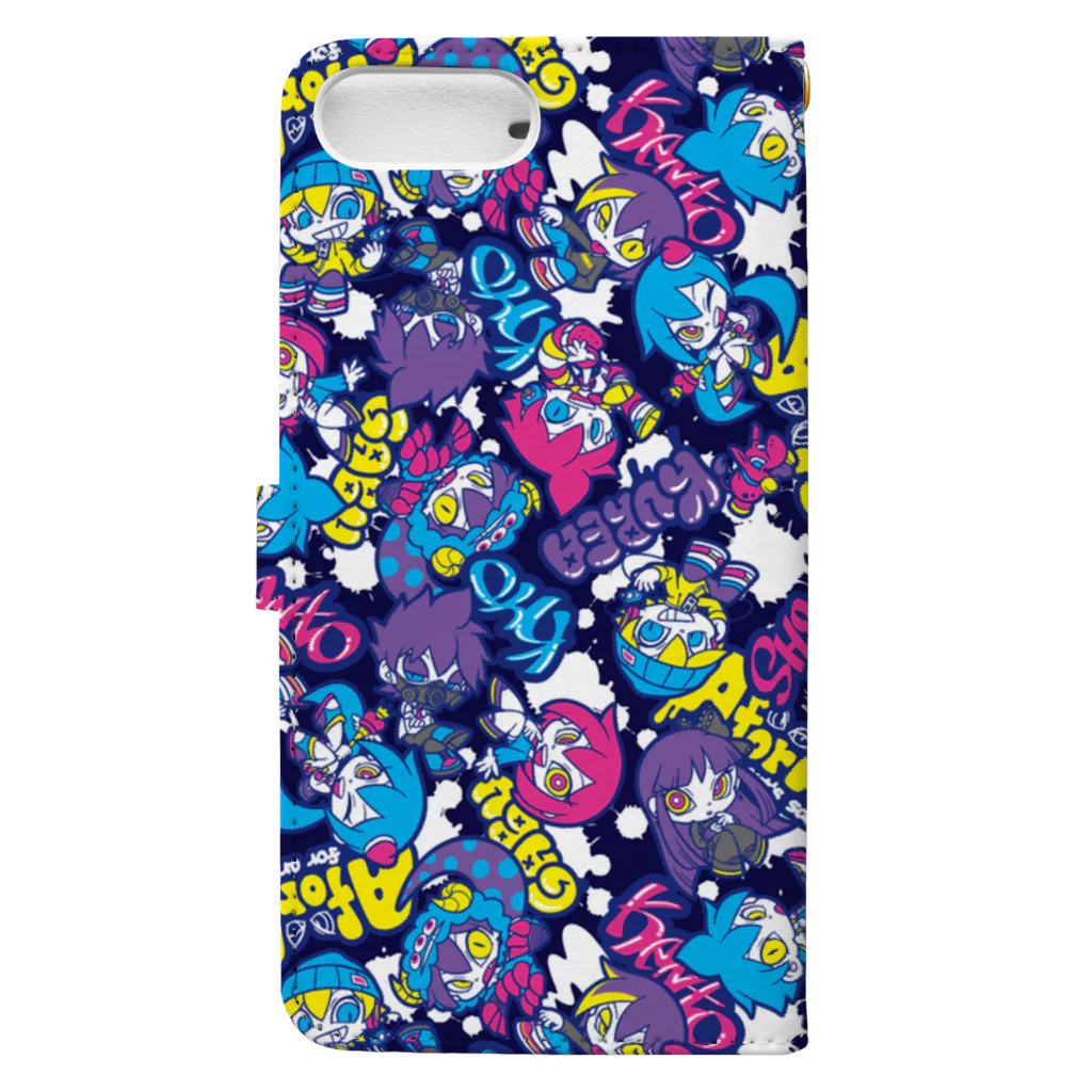 ＴＡＭ＋α◆SUZURIのAforA総柄POP Book-Style Smartphone Case :back