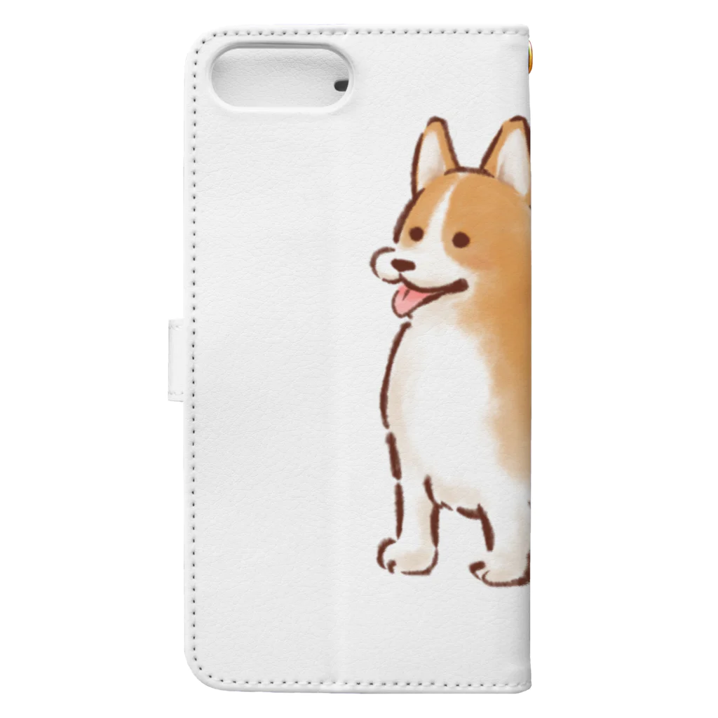 CHIKUSHOの犬のスマホケース Book-Style Smartphone Case :back