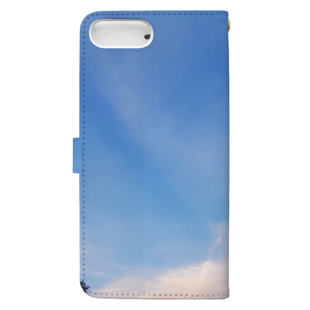 すらすの夕暮れ前の青空 Book-Style Smartphone Case :back