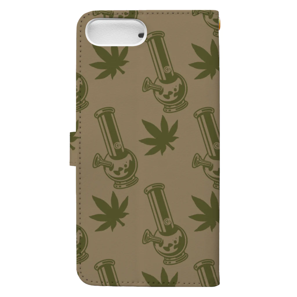 420 MUSIC FACTORYのBong & Cannabis （ボングとカナビス） Book-Style Smartphone Case :back