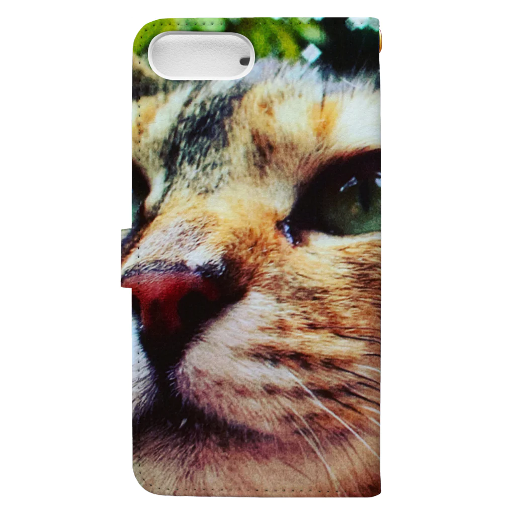 電気羊研究所science&GAMEの公園猫　 Book-Style Smartphone Case :back