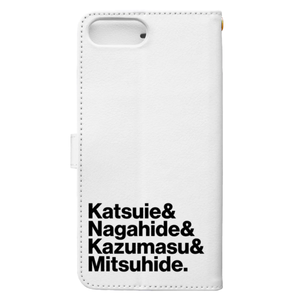 KAWAGOE GRAPHICSの織田四天王 Book-Style Smartphone Case :back