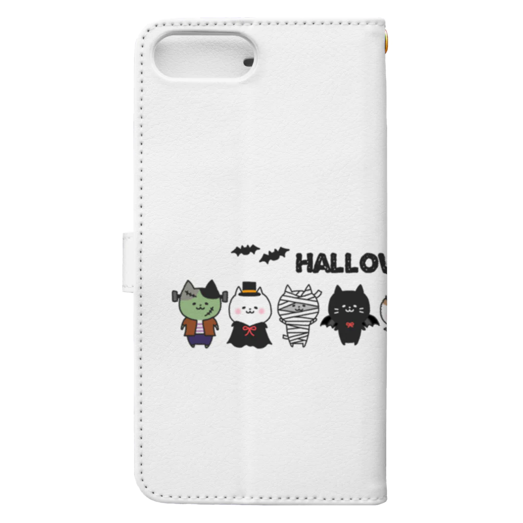 もちぱっちのHalloween🎃ねこさん Book-Style Smartphone Case :back