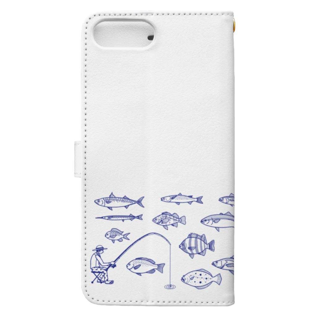 Umikko8823のお魚　青LINE Book-Style Smartphone Case :back