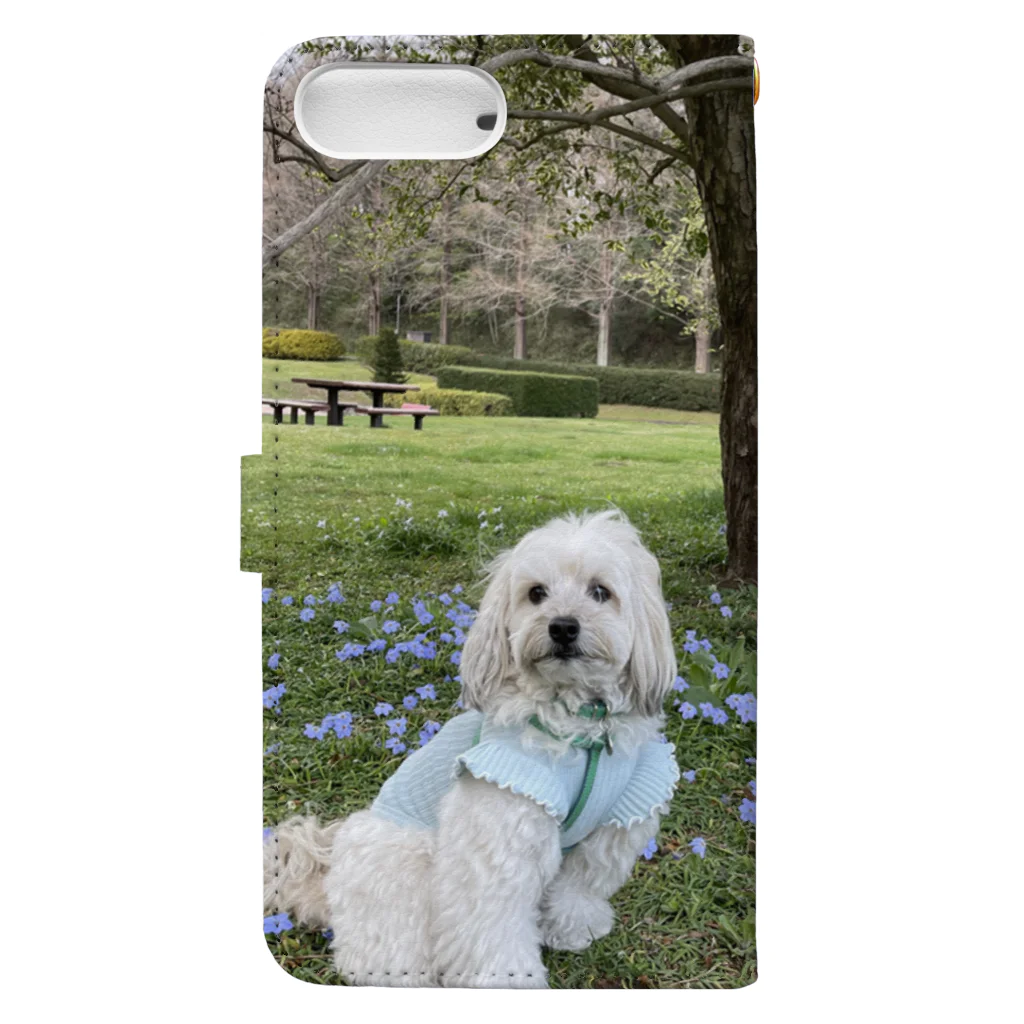 サニーSunny 犬グッズショップのサニーと公園 Book-Style Smartphone Case :back