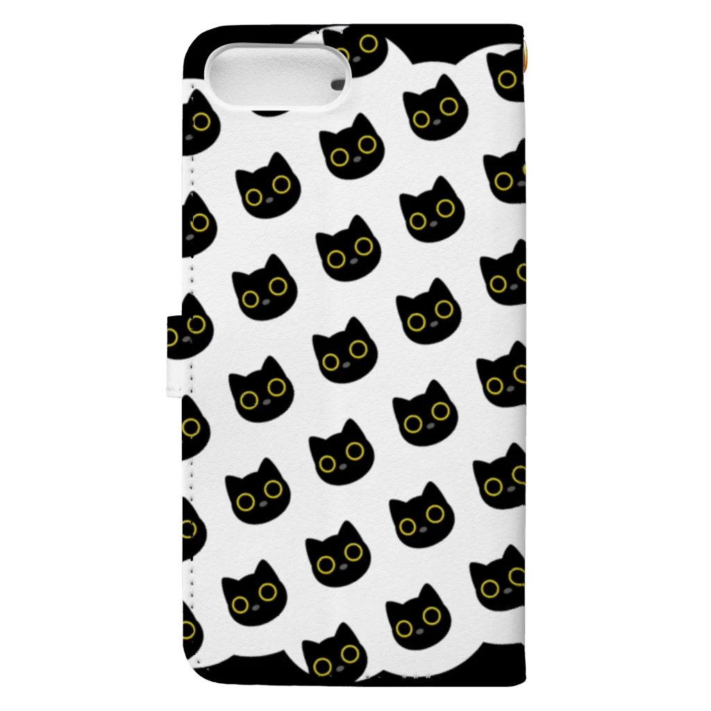 ハナドリカ SUZURI店の黒猫の思い出 Book-Style Smartphone Case :back