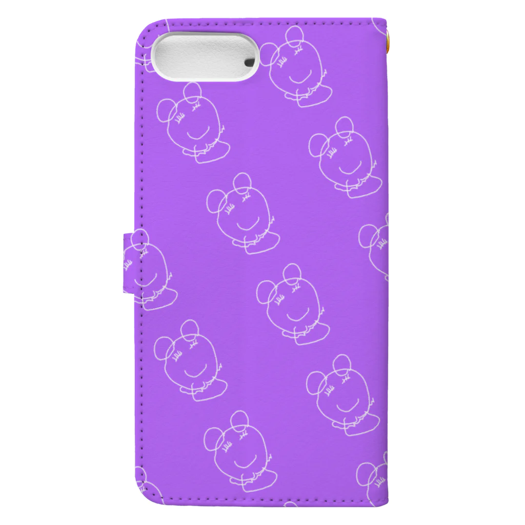 roku4のAoi_chan_purple Book-Style Smartphone Case :back