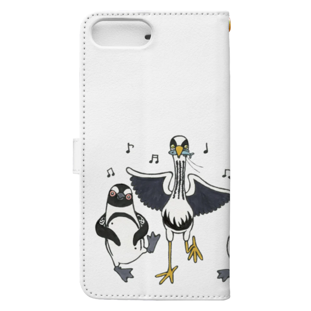 penguininkoのhappiness Dancing  Book-Style Smartphone Case :back