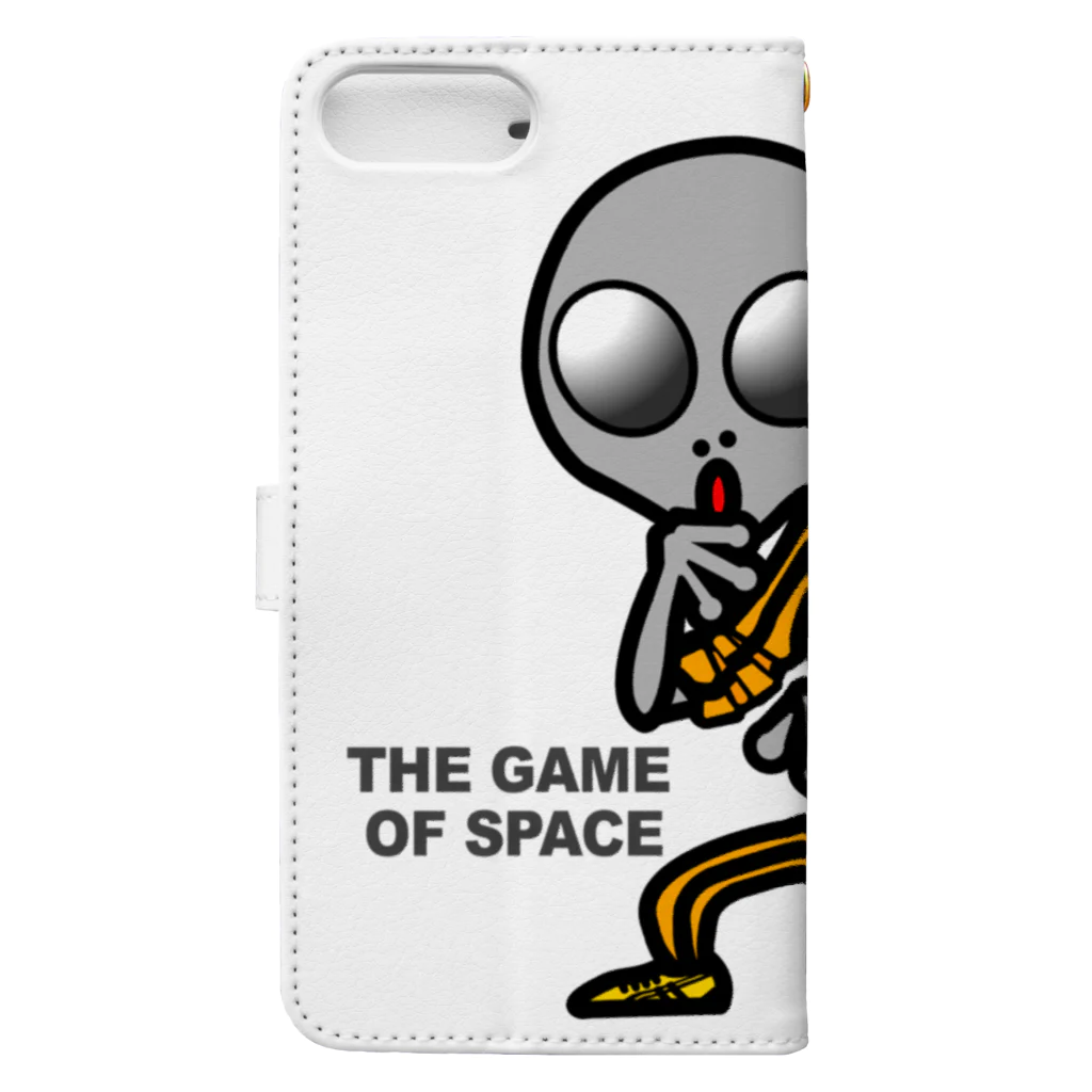 オリジナルデザインTシャツ　SMOKIN'の宇宙遊戯 ポスターバージョン Book-Style Smartphone Case :back