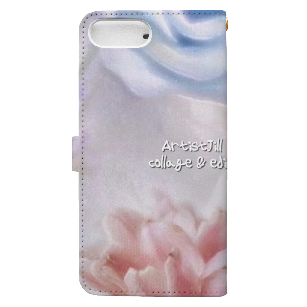 【ホラー専門店】ジルショップの上品な花々 Book-Style Smartphone Case :back