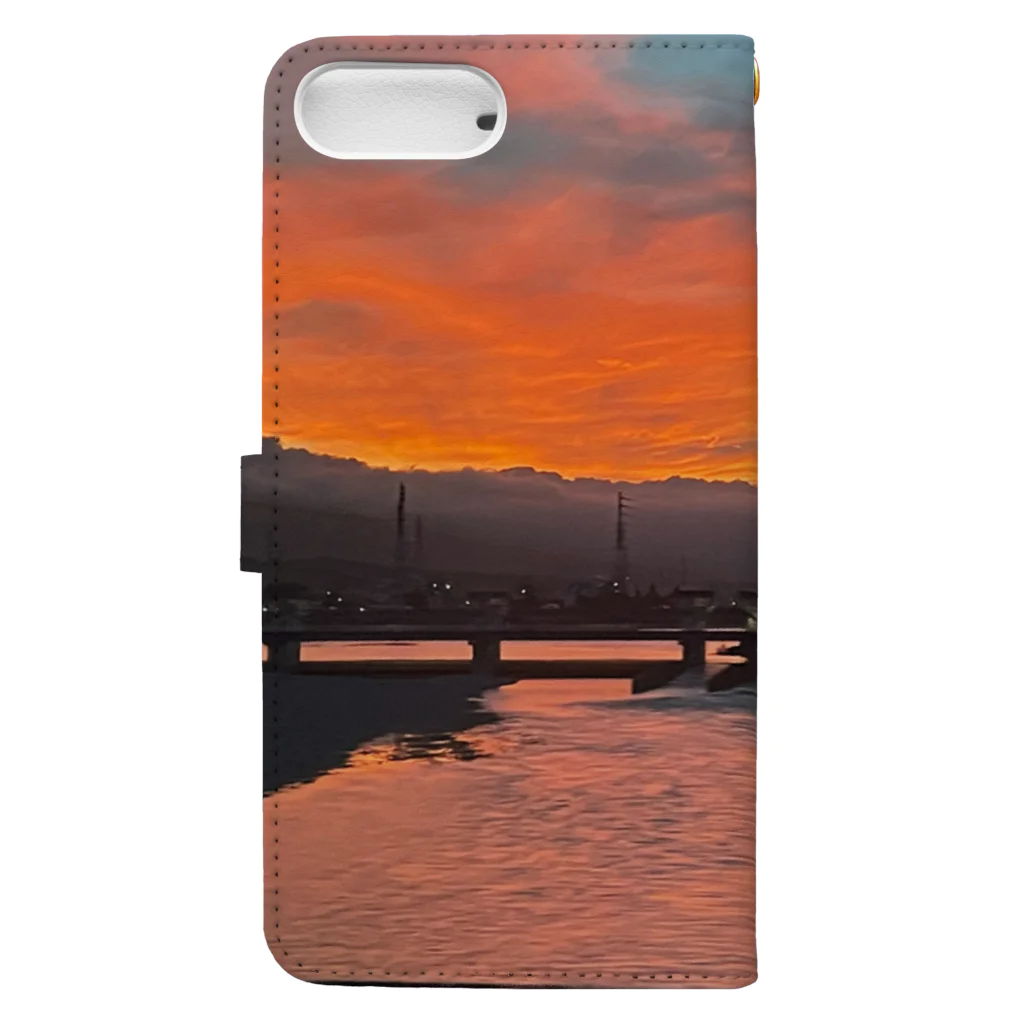 LA→TOKYOの夕焼け1 Book-Style Smartphone Case :back