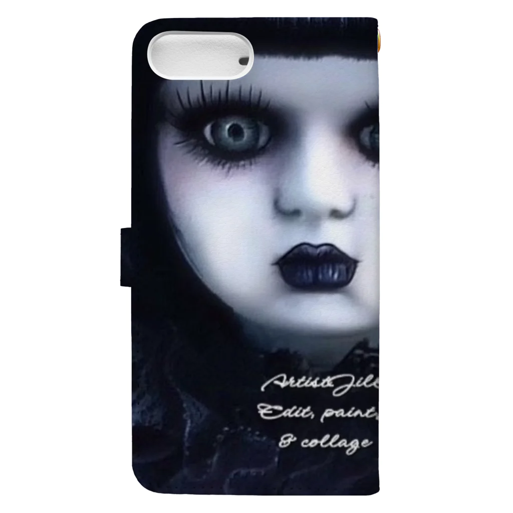 【ホラー専門店】ジルショップのDark Doll (縦長) Book-Style Smartphone Case :back