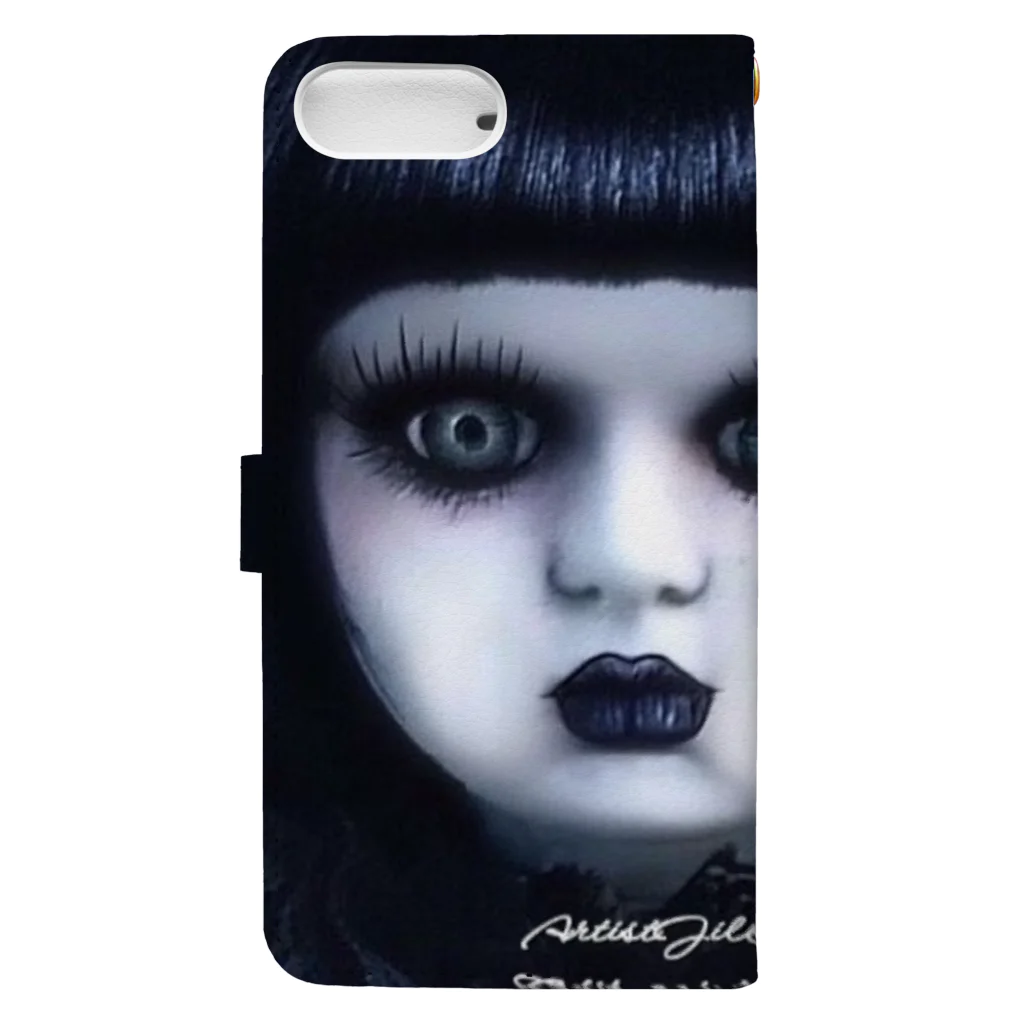 【ホラー専門店】ジルショップのDark Doll (正方形) Book-Style Smartphone Case :back