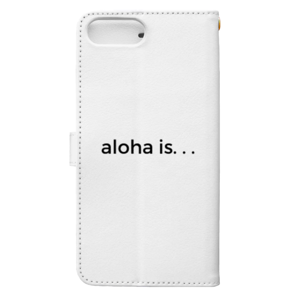 aloha is. . .のsimple logo aloha is... 手帳型スマホケースの裏面