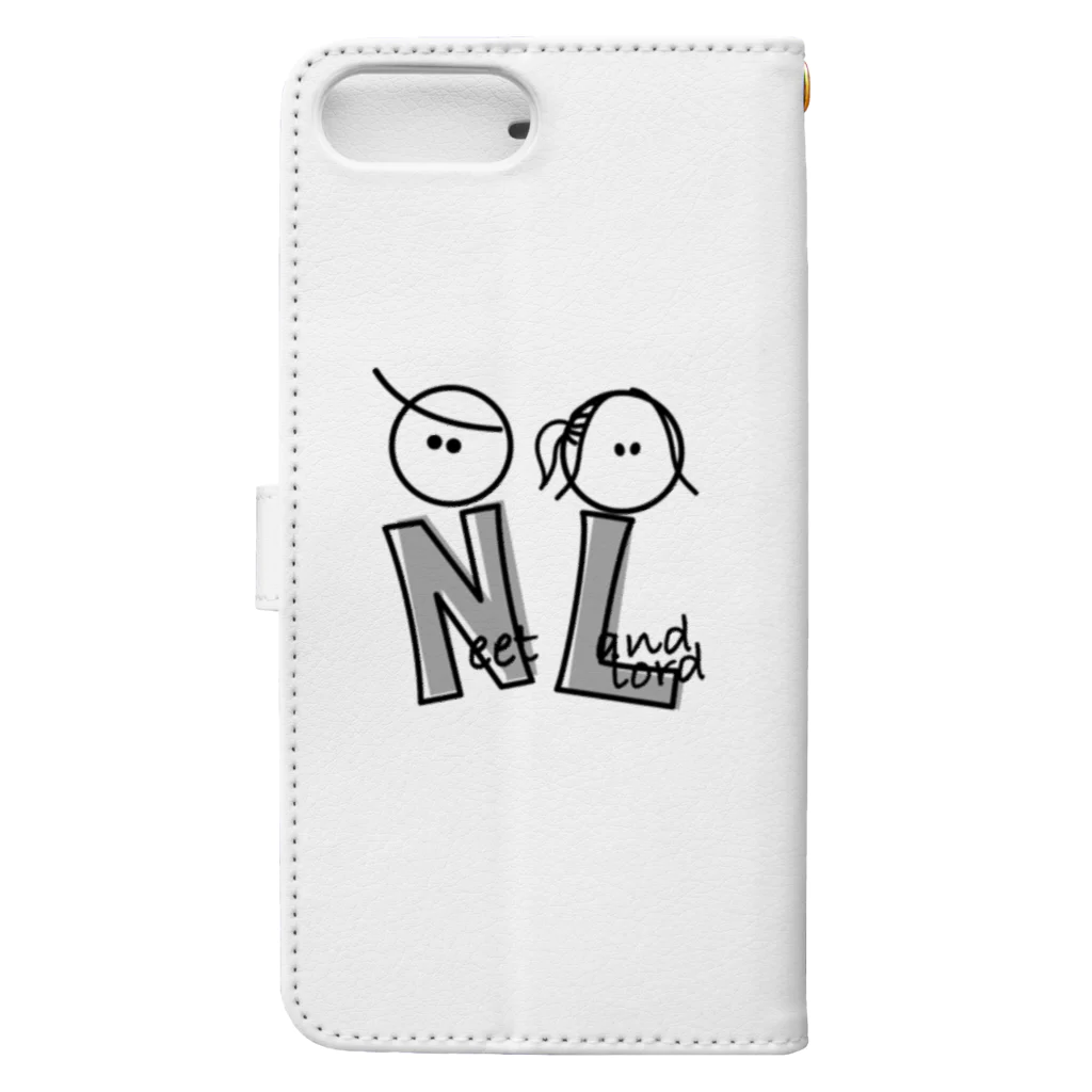 家主とニートがお金持ちになるお店の家主とニート Notebook type smartphone case Book-Style Smartphone Case :back