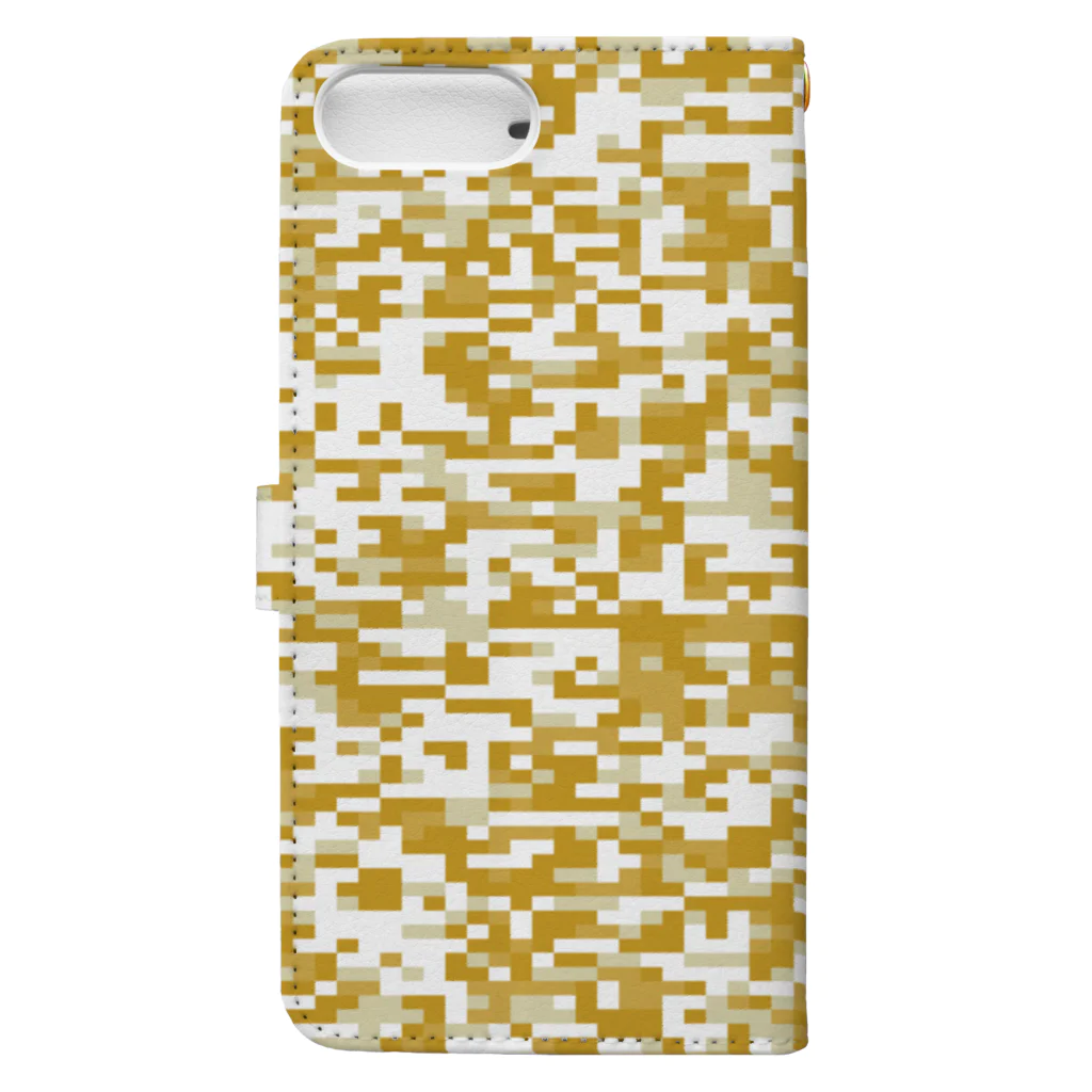 Military Casual LittleJoke のPixCamo 猫色 ChaTota 手帳型スマホケースの裏面