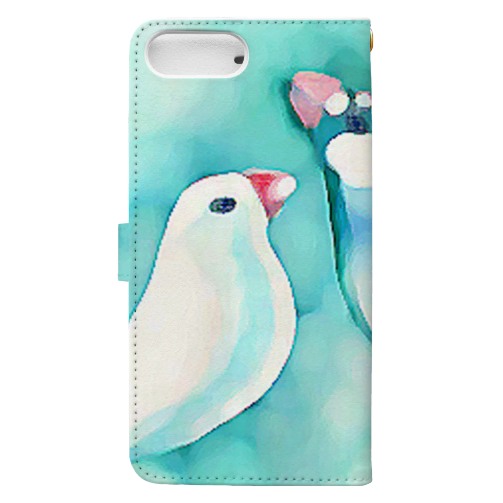 ことりみゆのぶんちょうたち Book-Style Smartphone Case :back