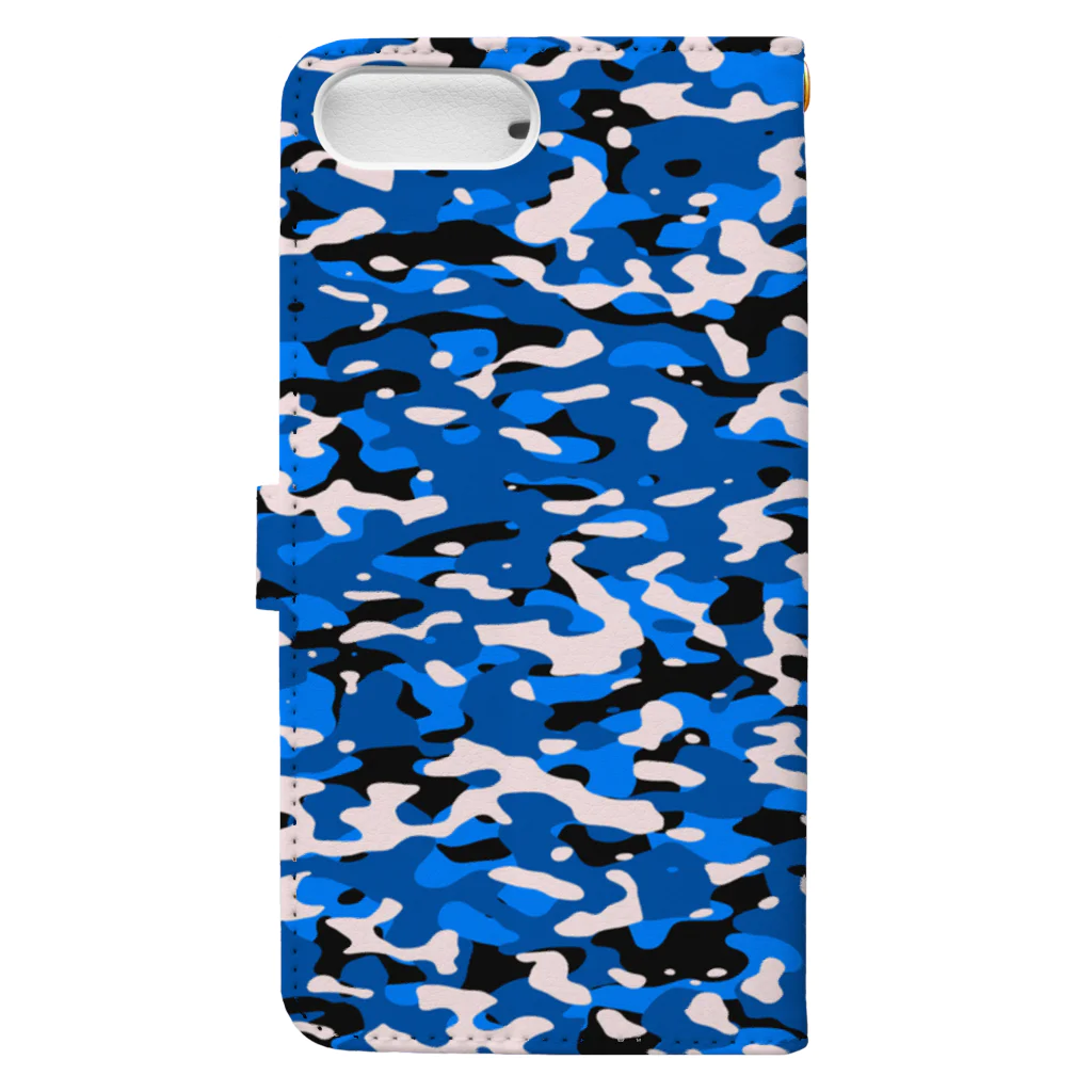 Military Casual LittleJoke のCasualCamo SkyBlue カジュアル迷彩 空色 手帳型スマホケースの裏面