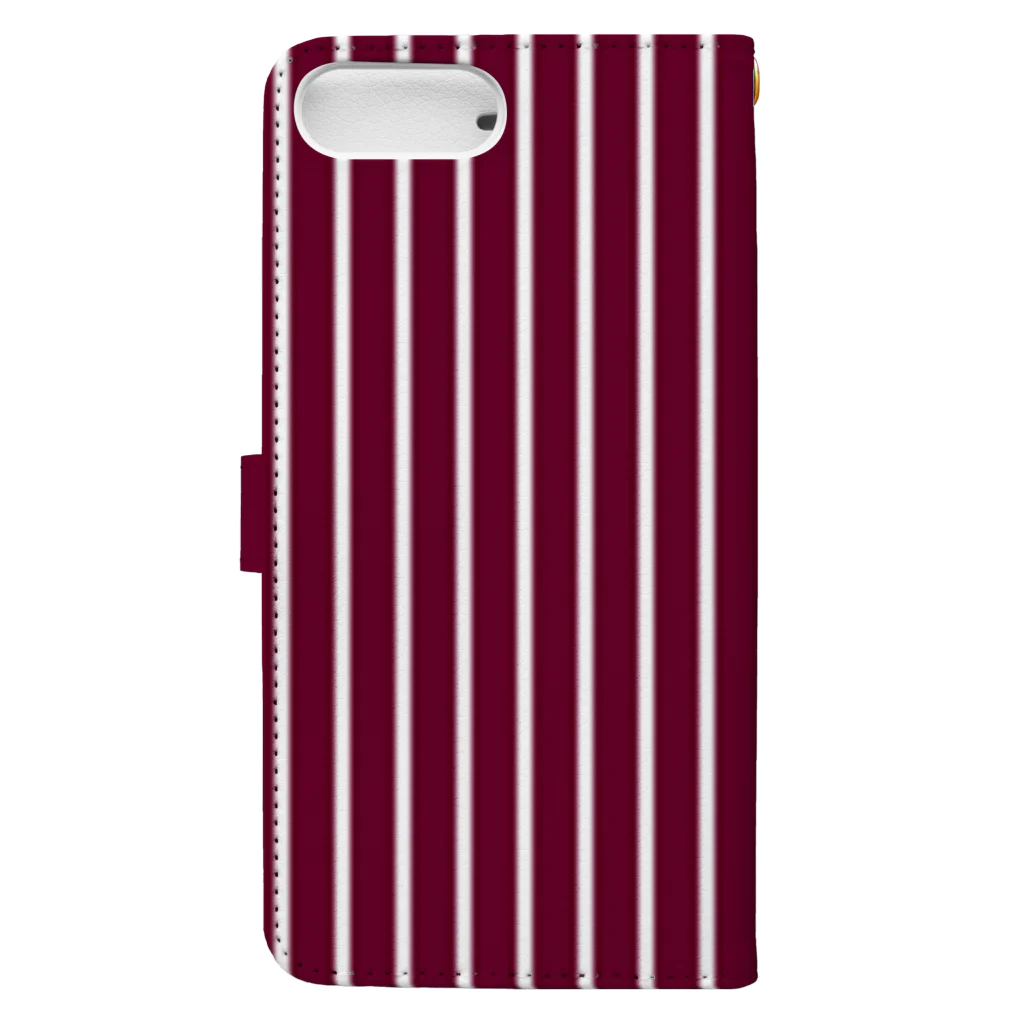 Mato15_Storeのwine red 手帳型スマホケースの裏面