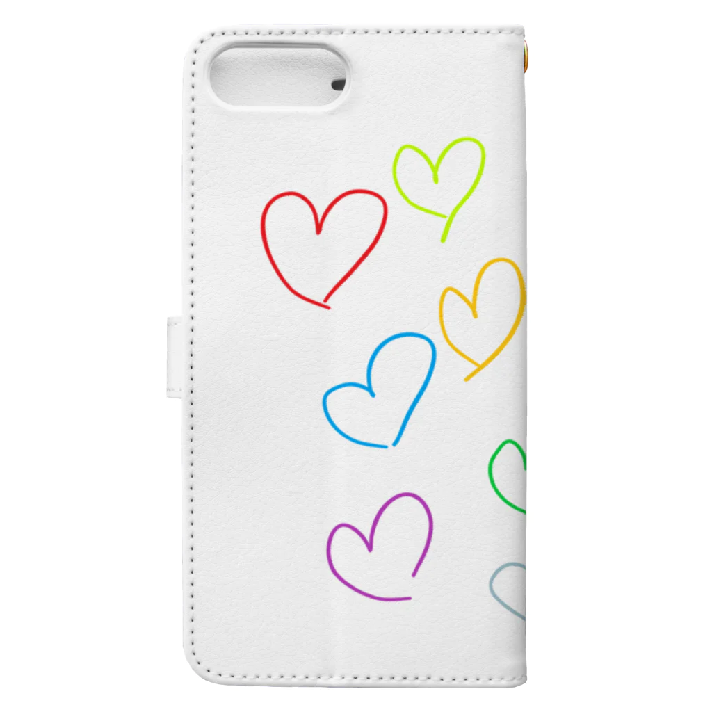 heart shopのハート　この世界に愛を Book-Style Smartphone Case :back