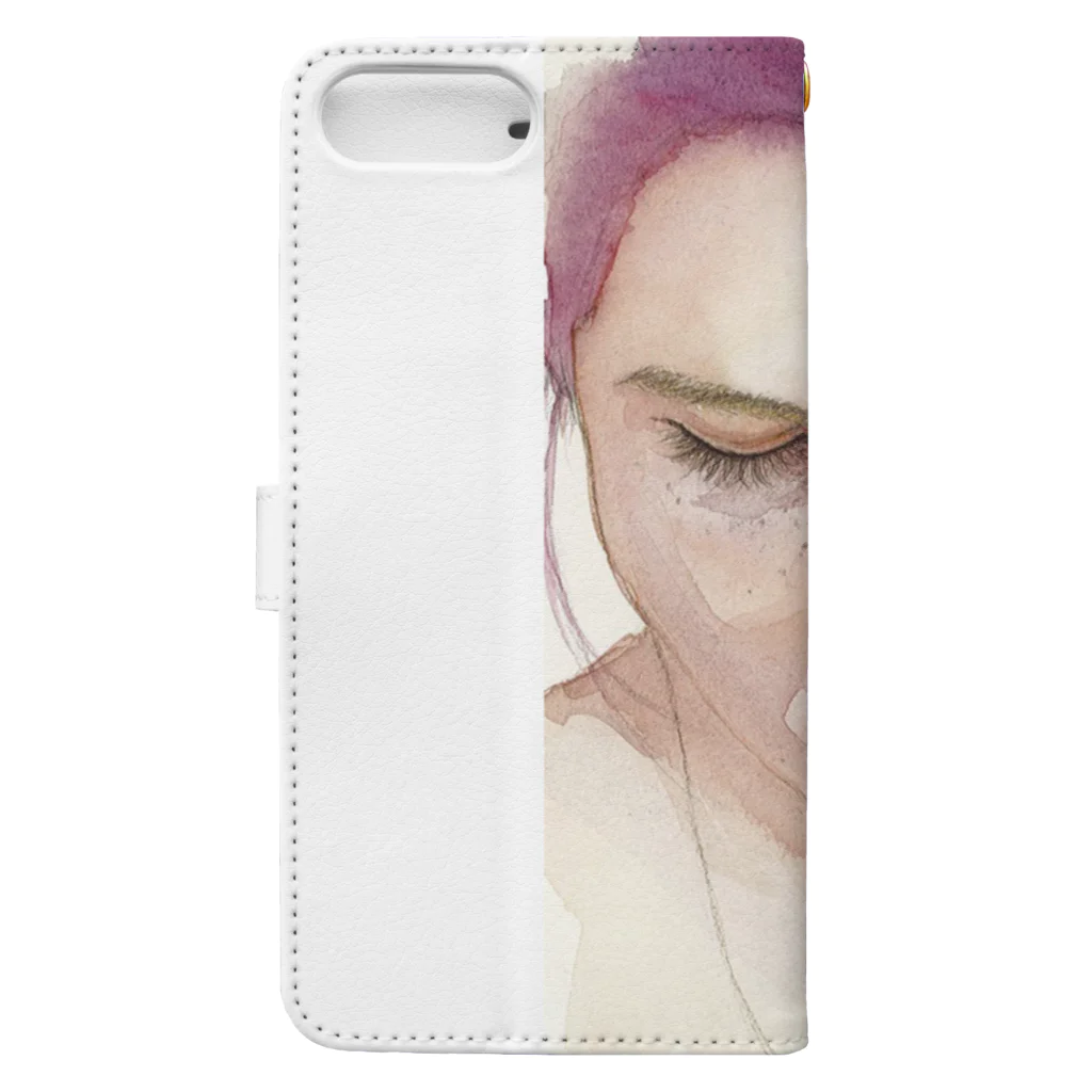 sacco_in offical goodsのCool Beauty Book-Style Smartphone Case :back