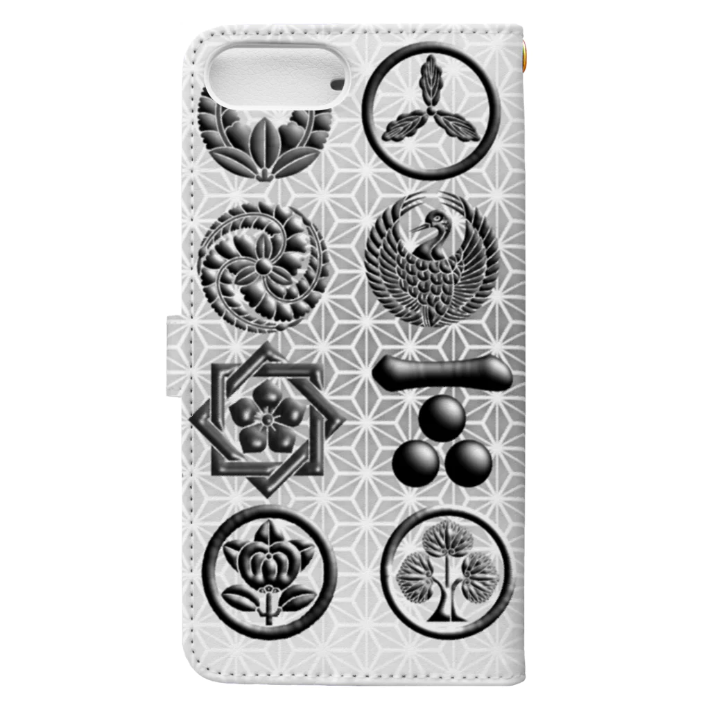 maccha47の戦国武将家紋 Book-Style Smartphone Case :back