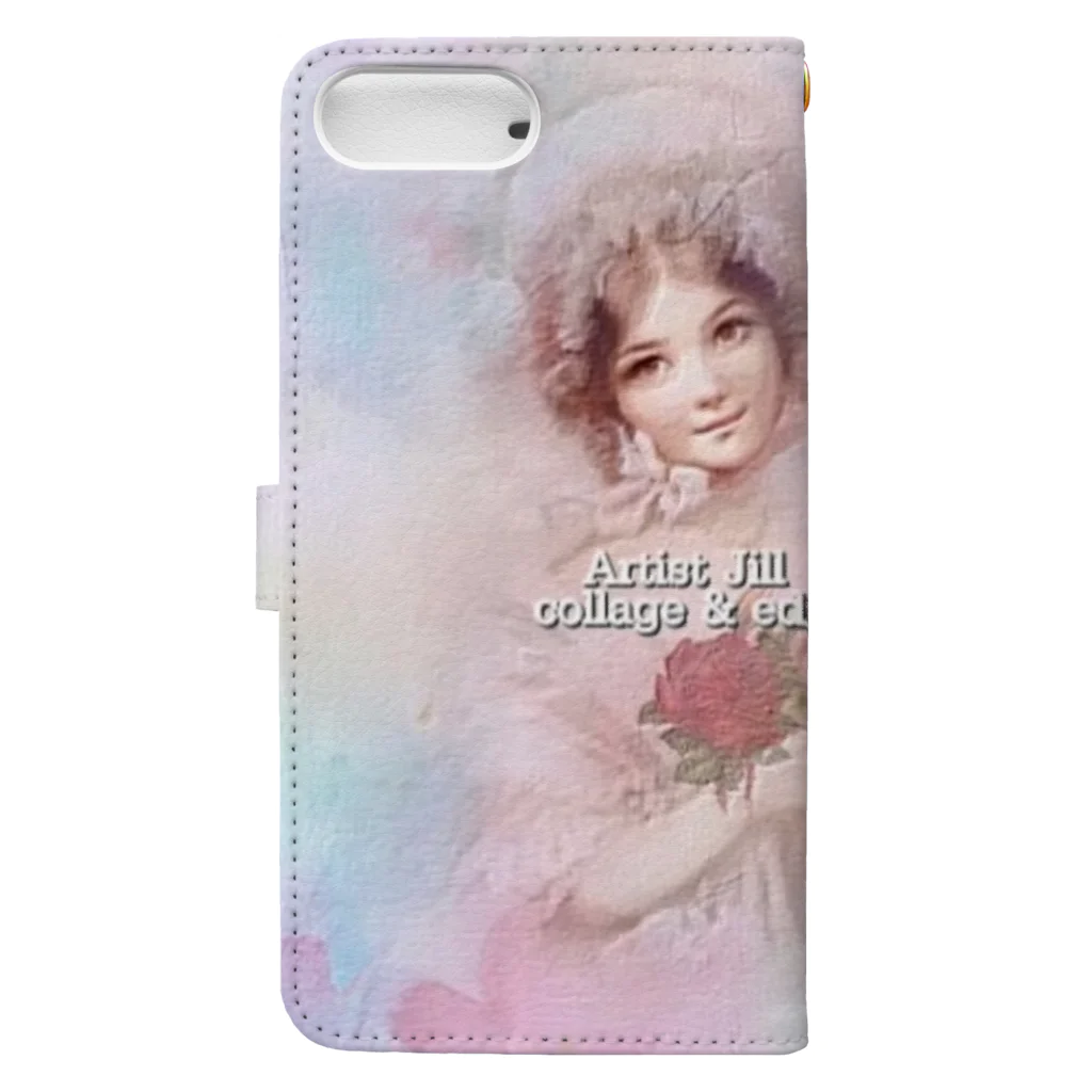 【ホラー専門店】ジルショップのパステル水彩ガール Book-Style Smartphone Case :back