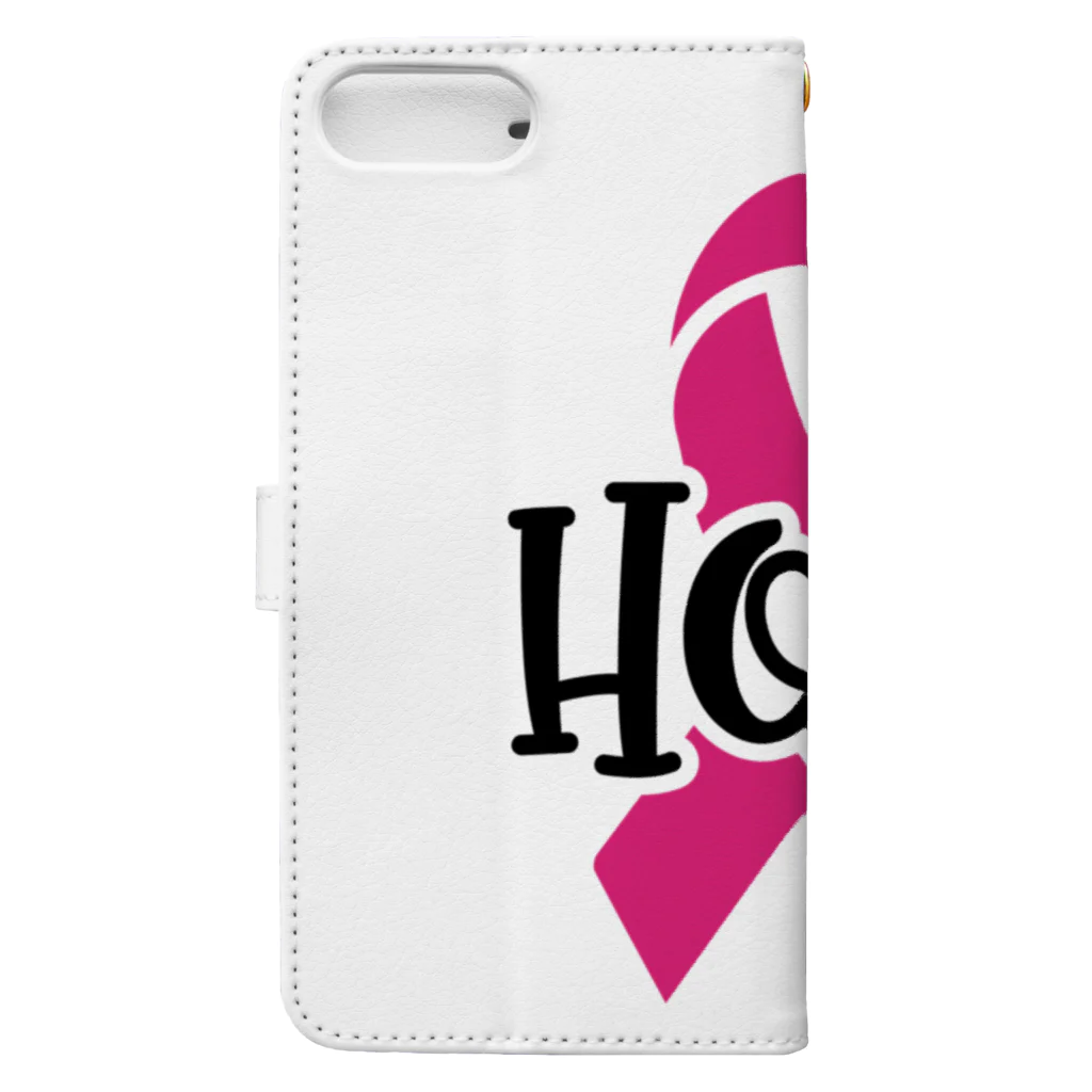 Fred HorstmanのBreast Cancer HOPE  乳がんの希望 Book-Style Smartphone Case :back