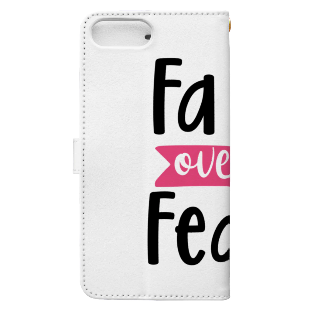 Fred HorstmanのBreast Cancer - Faith Over Fear  乳がん - 恐怖 に 対する 信仰 Book-Style Smartphone Case :back