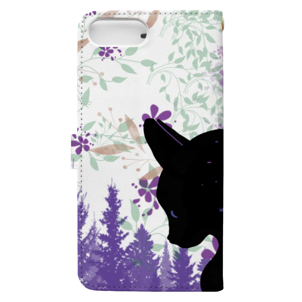 Niea999’s プチハッピー shopの猫のファンタシー Book-Style Smartphone Case :back