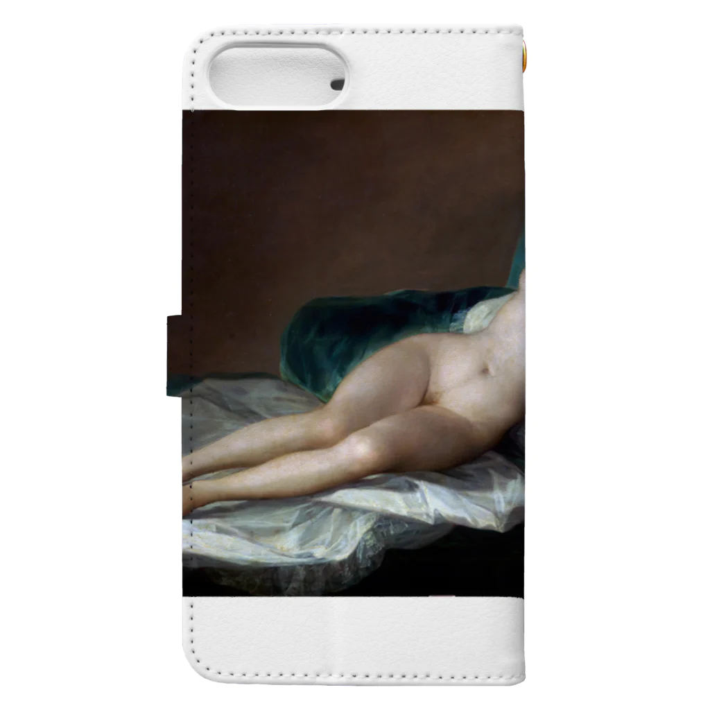 ArtGoodsのフランシスコ・デ・ゴヤ『裸のマハ』 Book-Style Smartphone Case :back