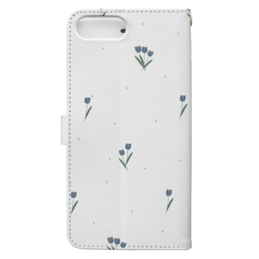 rilybiiのdot *flower pattern 手帳型スマホケースの裏面