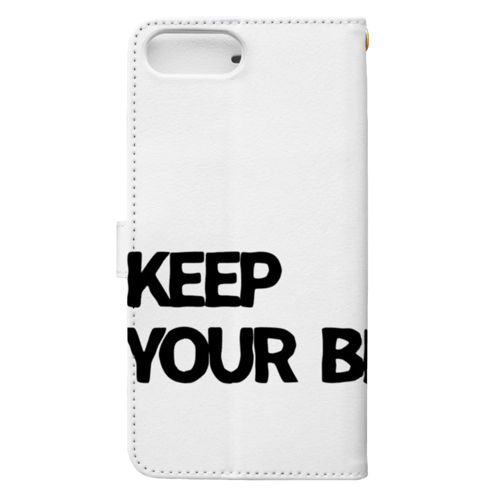 87(🐯)のKEEP YOUR BEHAVIOR BADシリーズ Book-Style Smartphone Case :back