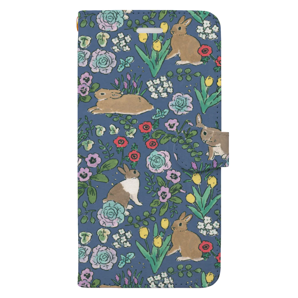 SCHINAKO'Sのうさぎさんと早春の花 Book-Style Smartphone Case