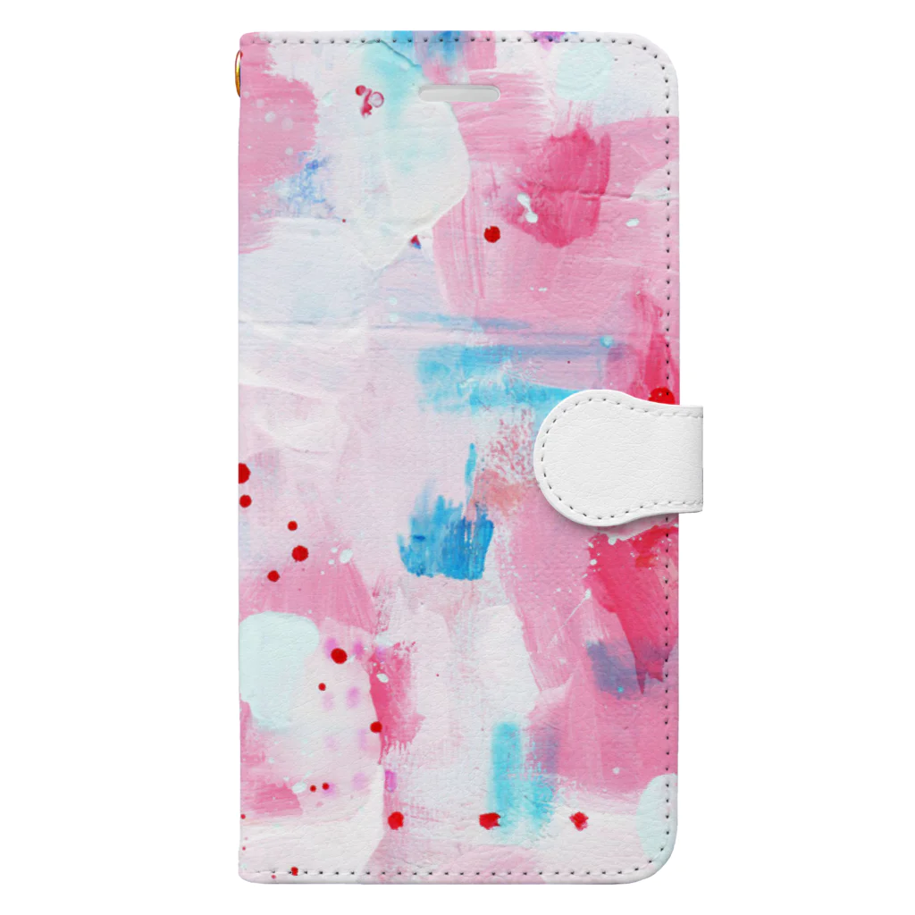 oka emiのpale pink Book-Style Smartphone Case