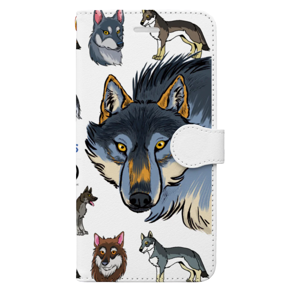 工房斑狼のWOLFDOGS Book-Style Smartphone Case