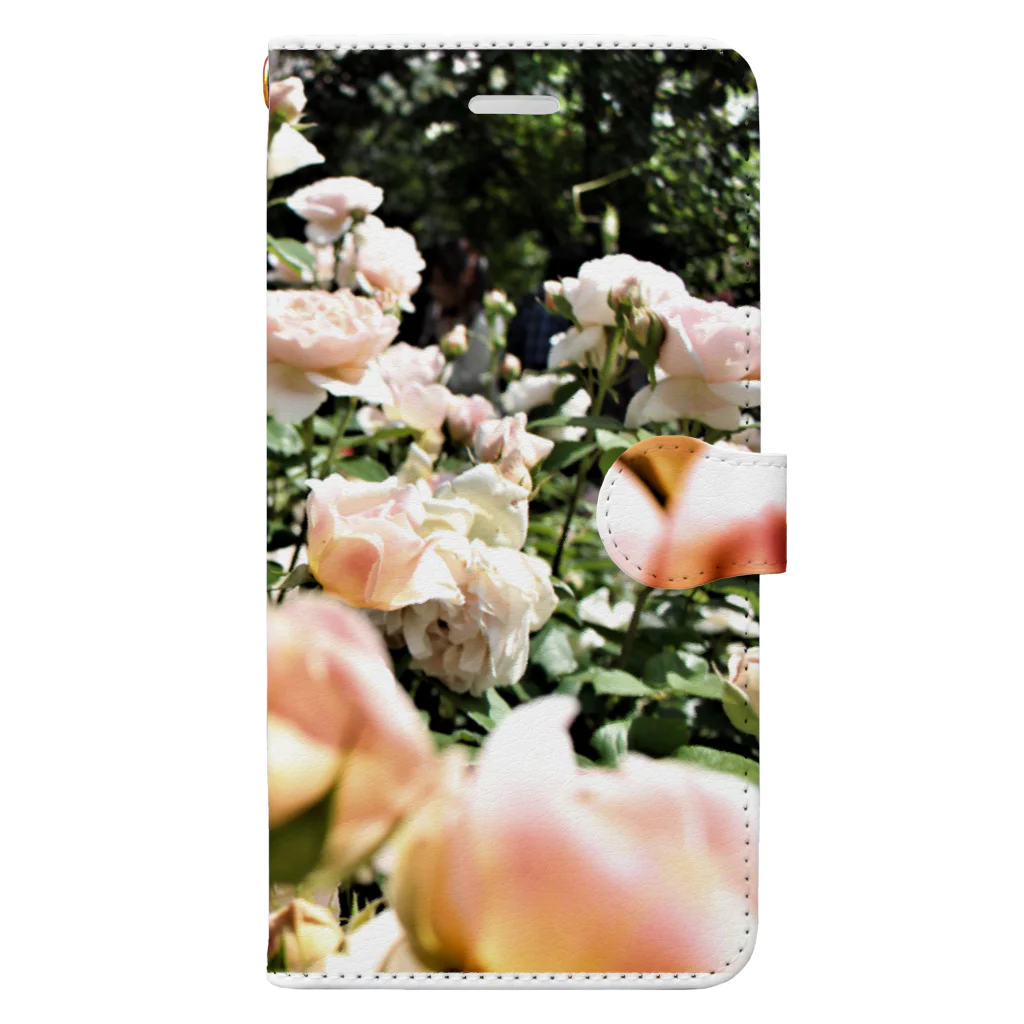 しゃしんのヴィンテージピンクの薔薇 Book-Style Smartphone Case