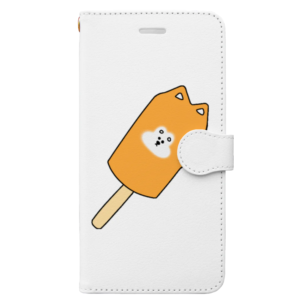 KIKITEKI_LABORATORYの変形アイス 柴犬 Book-Style Smartphone Case