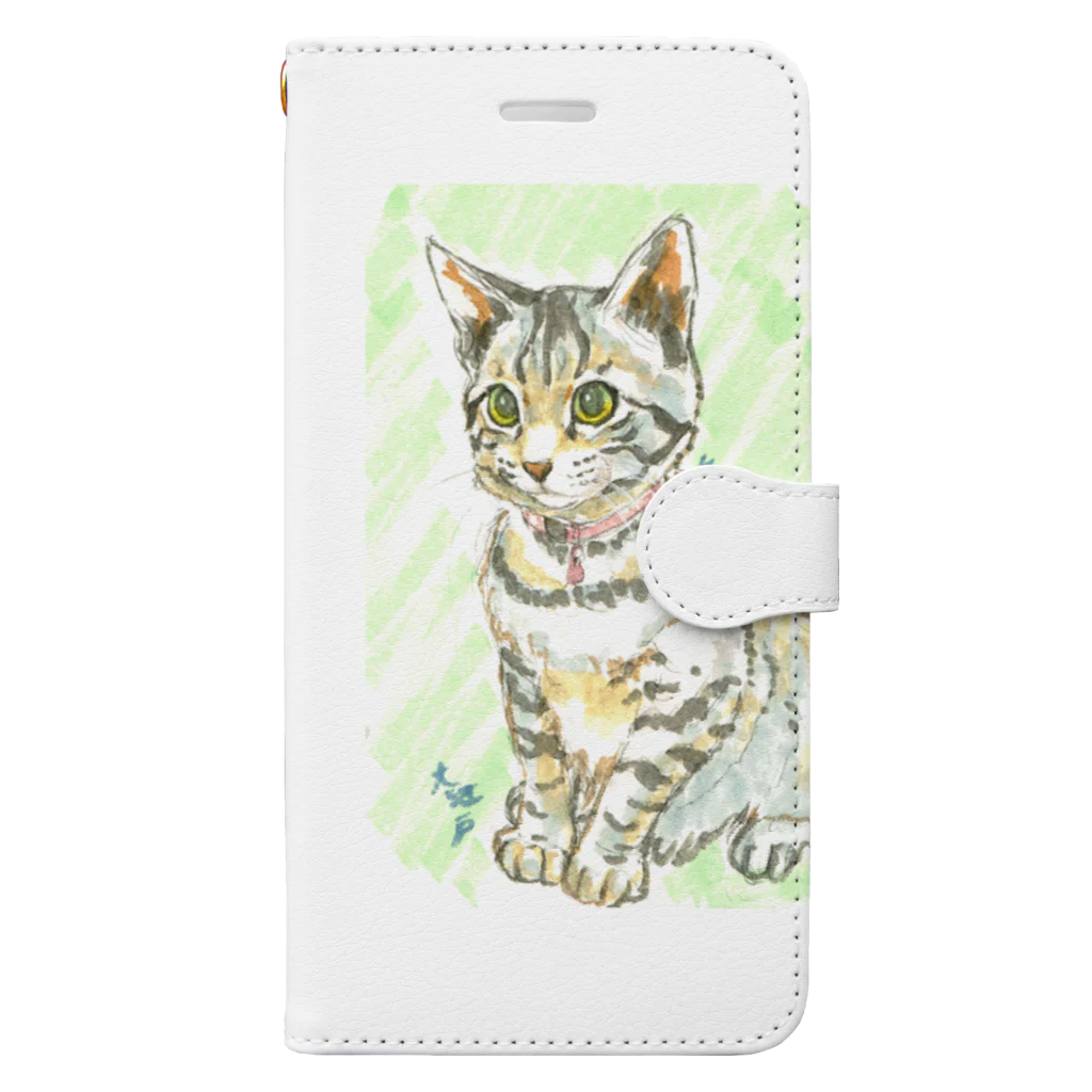 大江戸の子猫ケンケン Book-Style Smartphone Case