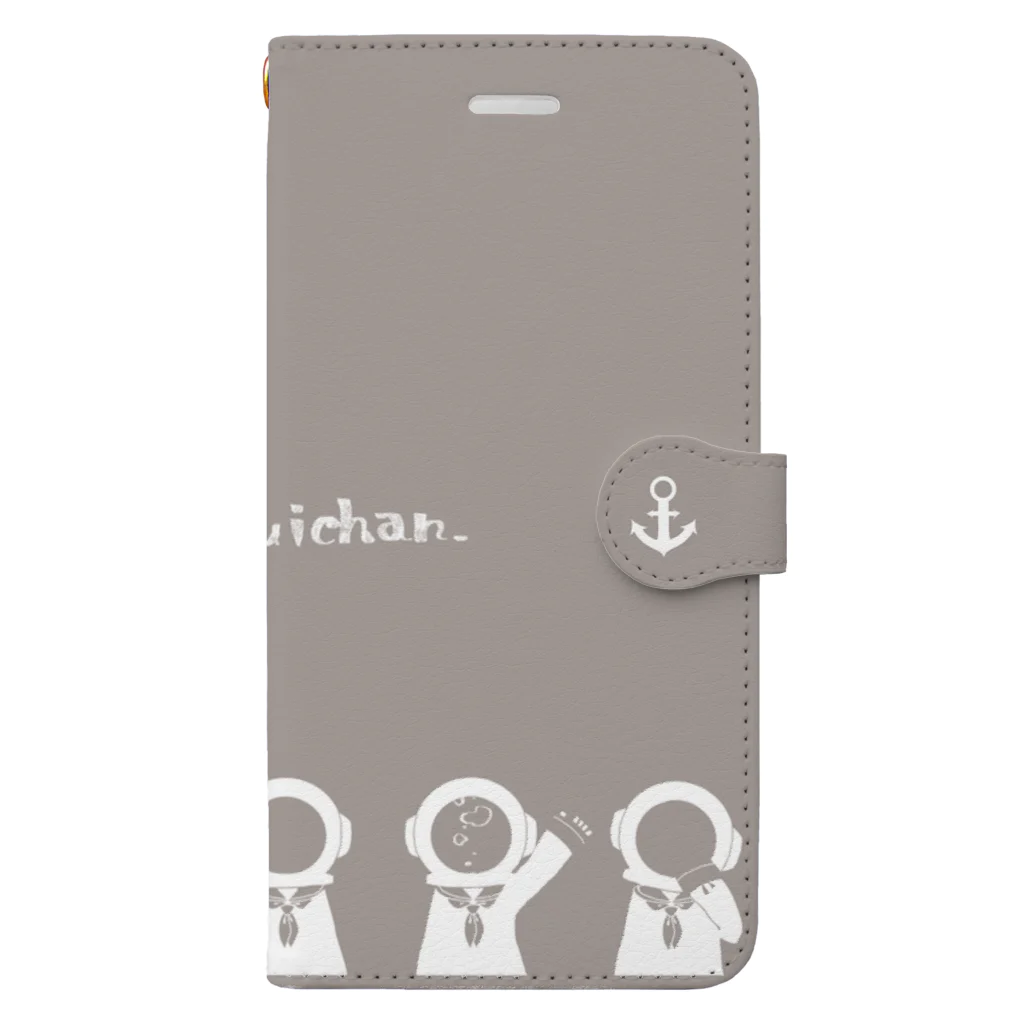 ROCOの潜水ちゃん　グレー Book-Style Smartphone Case