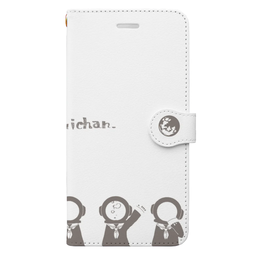 ROCOの潜水ちゃん　ホワイト Book-Style Smartphone Case