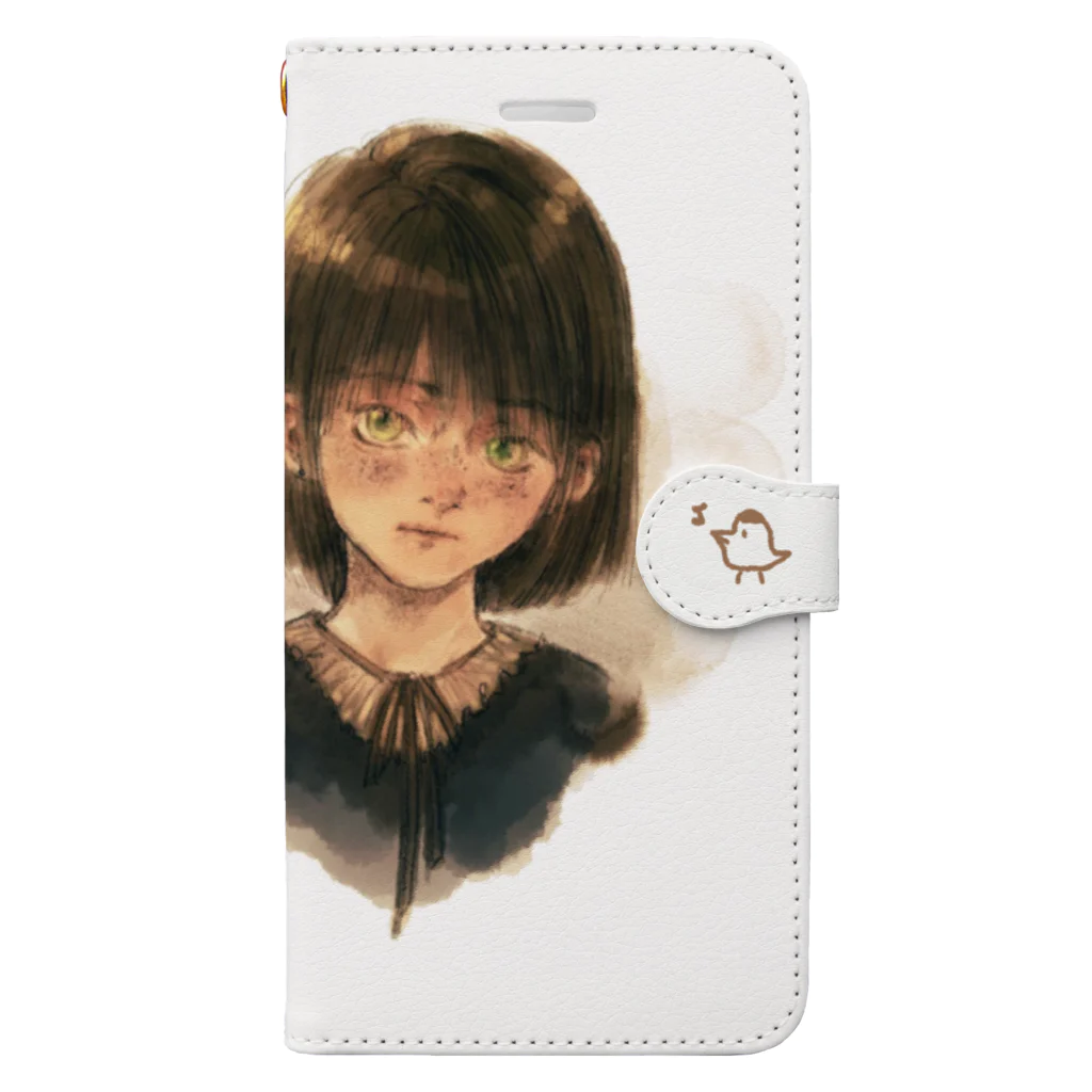 凪冬の女の子 Book-Style Smartphone Case