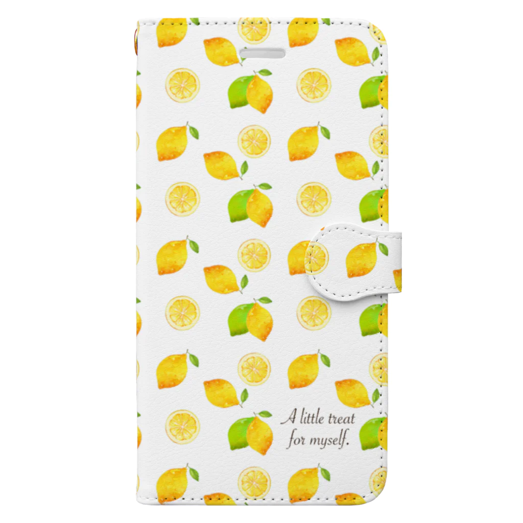 SUI_SAIのレモン in white Book-Style Smartphone Case