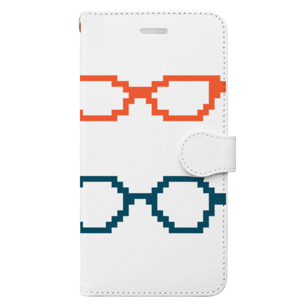 ckokの4色めがね Book-Style Smartphone Case