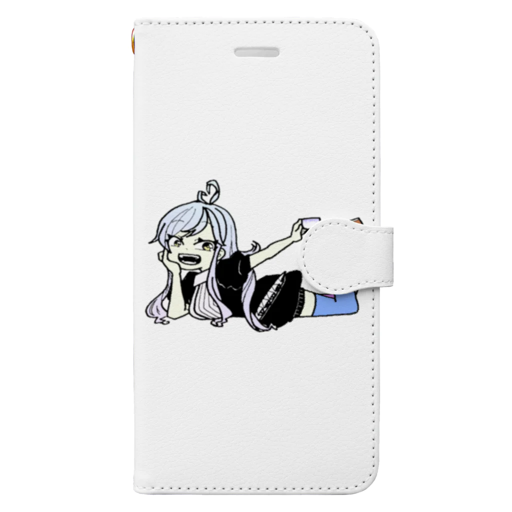 日系日本人@猫大好きのお茶会ガール Book-Style Smartphone Case