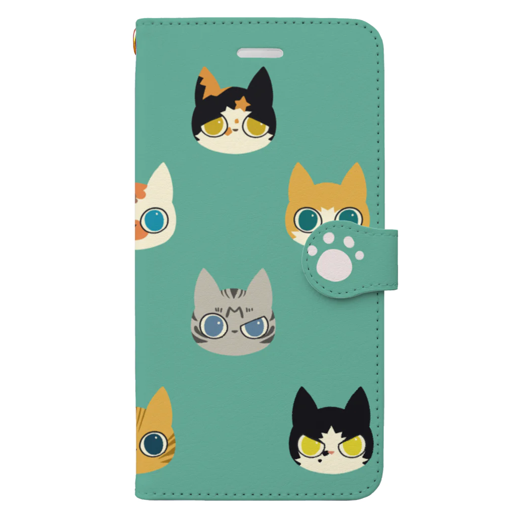 ROCOのねこたま Book-Style Smartphone Case